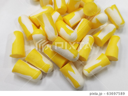 Hearing Personal Protection Ear plug isolated backgrounds for working wear from noise during operation backgrounds 63697589