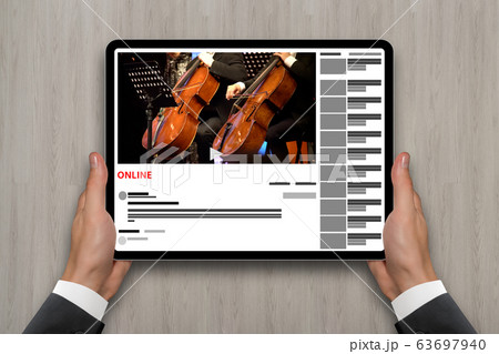Online concert of classical music. 63697940
