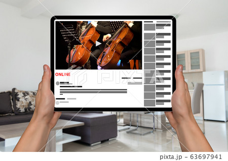 Online concert of classical music. 63697941