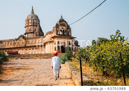 Lakshmi Narayan Mandir ancient ruins in Orchha, India Lakshmi Narayan Mandir ancient ruins in Orchha, India 63701988