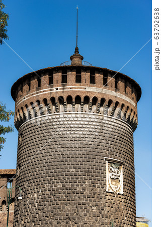 Castello Sforzesco Torrione di Santo Spirito - Sforza Castle in Milan Italy 63702638