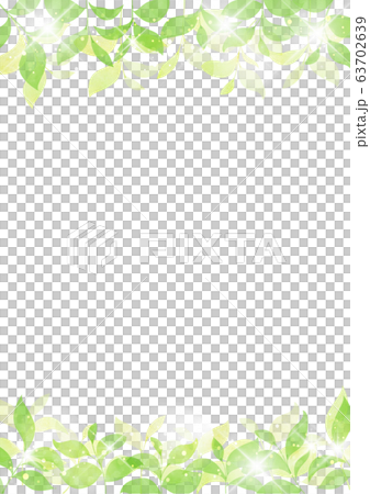 Watercolor style green frame vertical 63702639