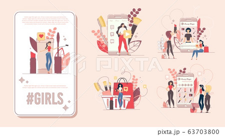 Beauty Blogger Channel Vector Banner Constructor Beauty Blogger Channel Vector Banner Constructor 63703800