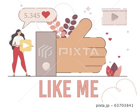 Popular Content in Network Flat Vector Concept 63703841