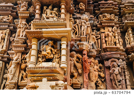 Javari Temple ancient ruins in khajuraho, India 63704794