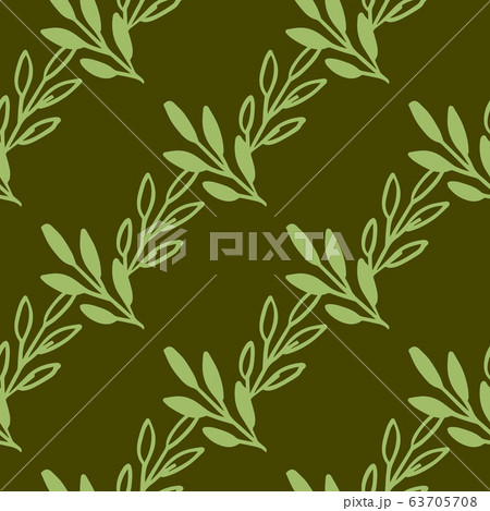 Vector Seamless pattern leaves green brown color Vector Seamless pattern leaves green brown color 63705708