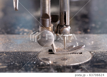 Antique, vintage sewing machine close-up 63706624