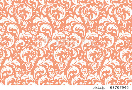 Flower pattern. Seamless white and pink ornament. Flower pattern. Seamless white and pink ornament. 63707946