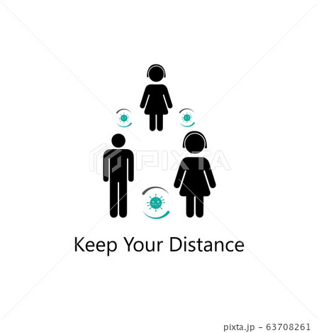 Social Distancing icon  and Self Quarantine  63708261