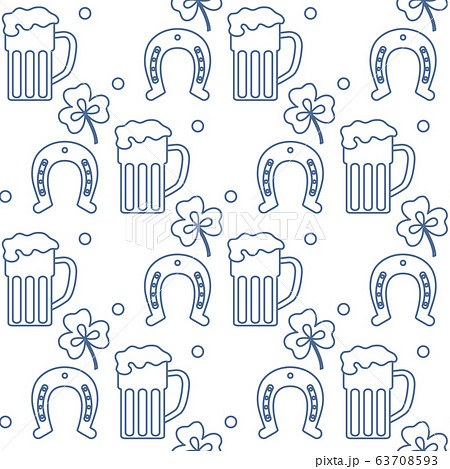 Vector Seamless pattern St. Patrick's Day Ireland 63708593