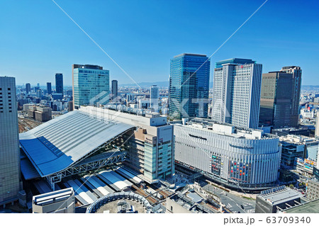 大阪梅田 阪急グランドビルから見るJR大阪駅周辺 63709340