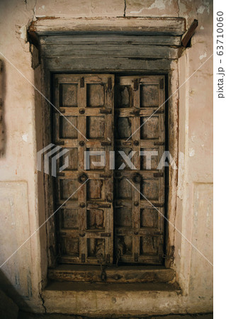 Old door at Salim Singh ki Haveli in Jaisalmer, India 63710060