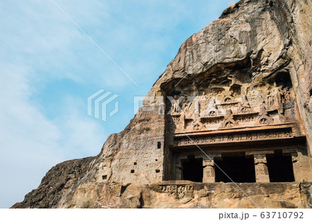 Ellora Caves ancient ruins in Maharashtra, India 63710792