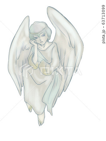 石膏色の天使 採光色のイラスト素材