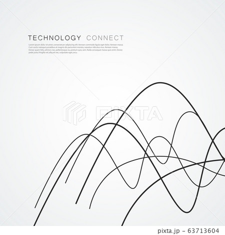 Modern abstract simple smooth lines connected and intersecting. Vector illustration Modern abstract simple smooth lines connected and intersecting. Vector illustration 63713604