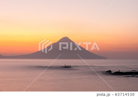 天下の絶景！開聞岳の夜明け 63714530