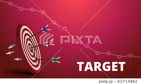 Vector realistic illustration with target Vector realistic illustration with target 63714862