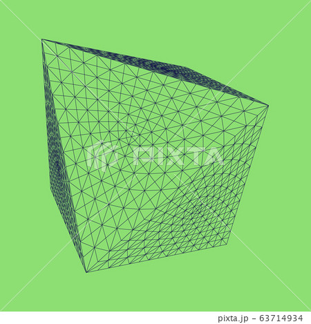 3D Octahedron - Vector illustration with Connected Lines. 63714934