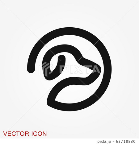 Puppy icon. Dog symbol. Vector element for your 63718830
