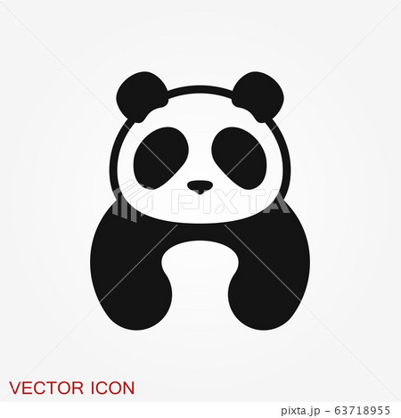 Panda Icon Vector Image Of A Panda On Backgroundのイラスト素材