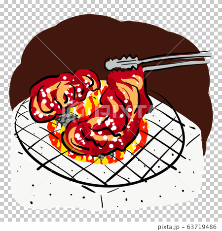 炭火焼き肉のイラスト素材