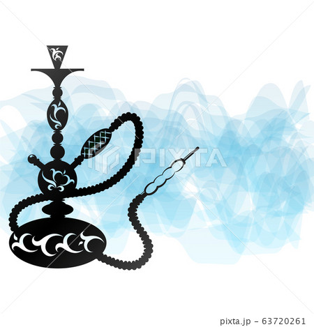 Hookah Shisha Silhouette With A Patternのイラスト素材