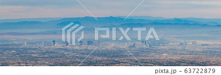 Aerial view of the famous strip skyline from 63722879