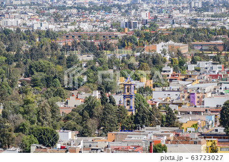 Aerial view cityscape of Cholula 63723027