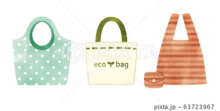 エコバッグ-マイバッグ-水彩 63723967