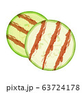 Grilled marrow vegetables sliced slices isolated 63724178