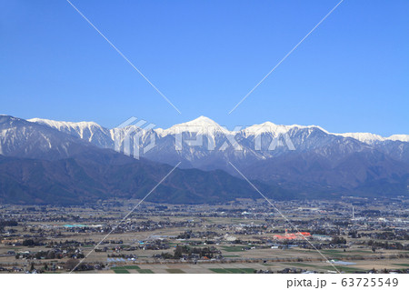 早春の北アルプスと安曇野 早春の北アルプスと安曇野 63725549