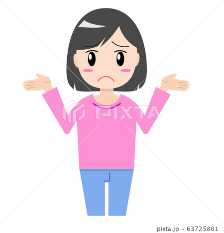 困っている女性 困っている女性 63725801