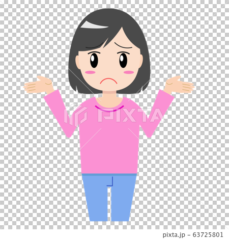 困っている女性 困っている女性 63725801