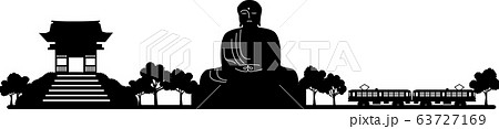鎌倉シルエット（透過仕様） 63727169