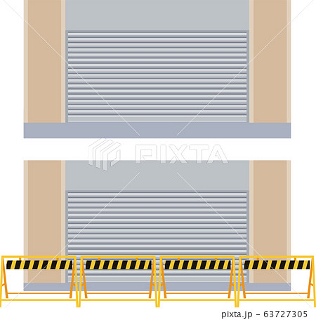 イラスト素材 シャッター 閉店 休業 廃業 クローズド 立ち入り禁止 ベクター イラスト素材 シャッター 閉店 休業 廃業 クローズド 立ち入り禁止 ベクター 63727305