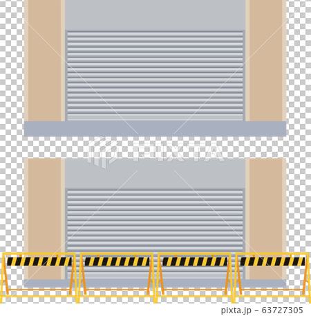 イラスト素材 シャッター 閉店 休業 廃業 クローズド 立ち入り禁止 ベクター イラスト素材 シャッター 閉店 休業 廃業 クローズド 立ち入り禁止 ベクター 63727305