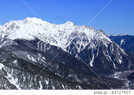 焼岳から望む穂高連峰 63727457