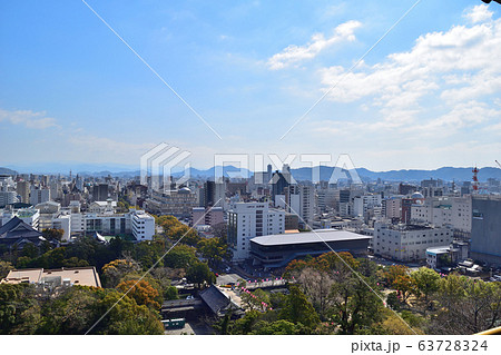 高知城　天守閣からの景色　高知県高知市（土佐国土佐郡高知） 63728324
