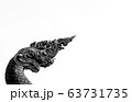 Black and white Naga statue on the white 63731735