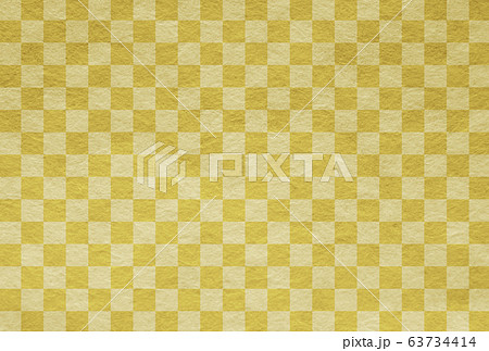 市松模様　和紙　金 63734414