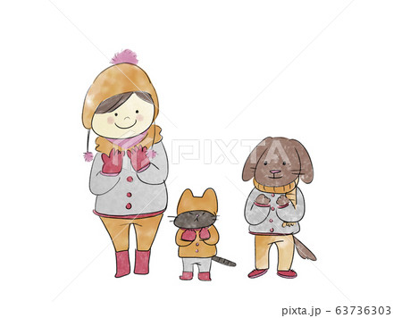 私たちは友達 人間の子供と犬と猫 私たちは友達 人間の子供と犬と猫 63736303