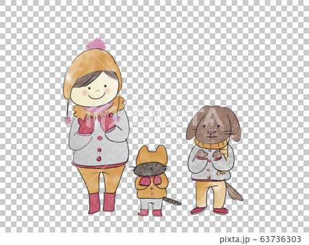 私たちは友達 人間の子供と犬と猫 私たちは友達 人間の子供と犬と猫 63736303