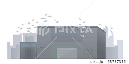倒産 工場 会社 製造所 破綻 負債 イラスト 倒産 工場 会社 製造所 破綻 負債 イラスト 63737356