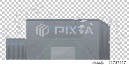 倒産　工場　会社　製造所　破綻　負債　イラスト 63737357