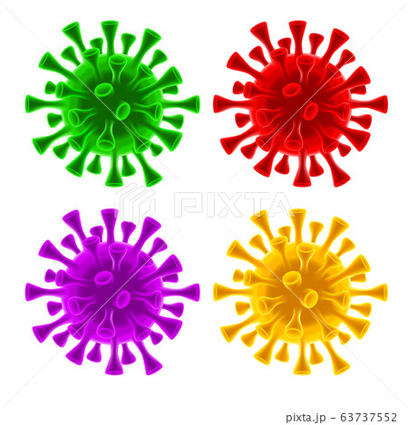 Coronavirus Covid-19 Virus Cells Set 63737552