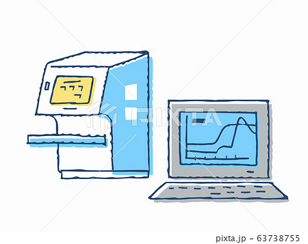 ウイルス検査イメージ　検査機器 63738755