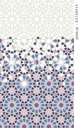 Tile repeating vector border. Geometric halftone Tile repeating vector border. Geometric halftone 63739414