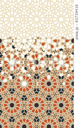 Moroccan vector border. Geometric arabic, islamic pattern Moroccan vector border. Geometric arabic, islamic pattern 63739416