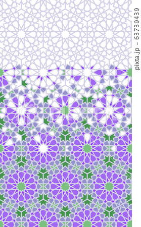 Islamic tile repeating vector border. Islamic tile repeating vector border. 63739439