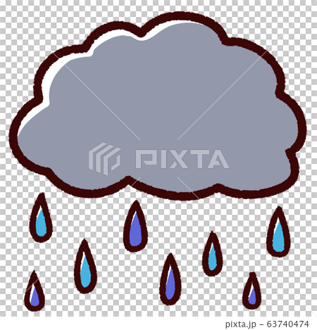 Cute rain clouds and rain 2 63740474